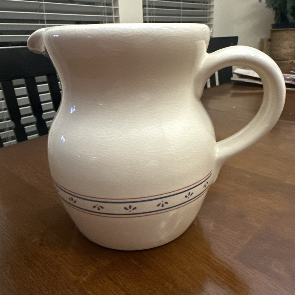 PITCHER VTG Lillian Vernon "Country Flowers"Decorative‎ Ceramic  6.5" H Cottage